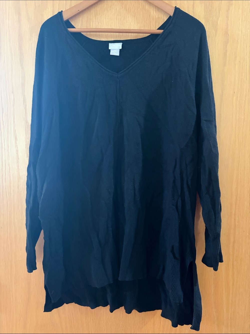 Chico’s Zenergy Sizr 3 Black V-Neck Sweater